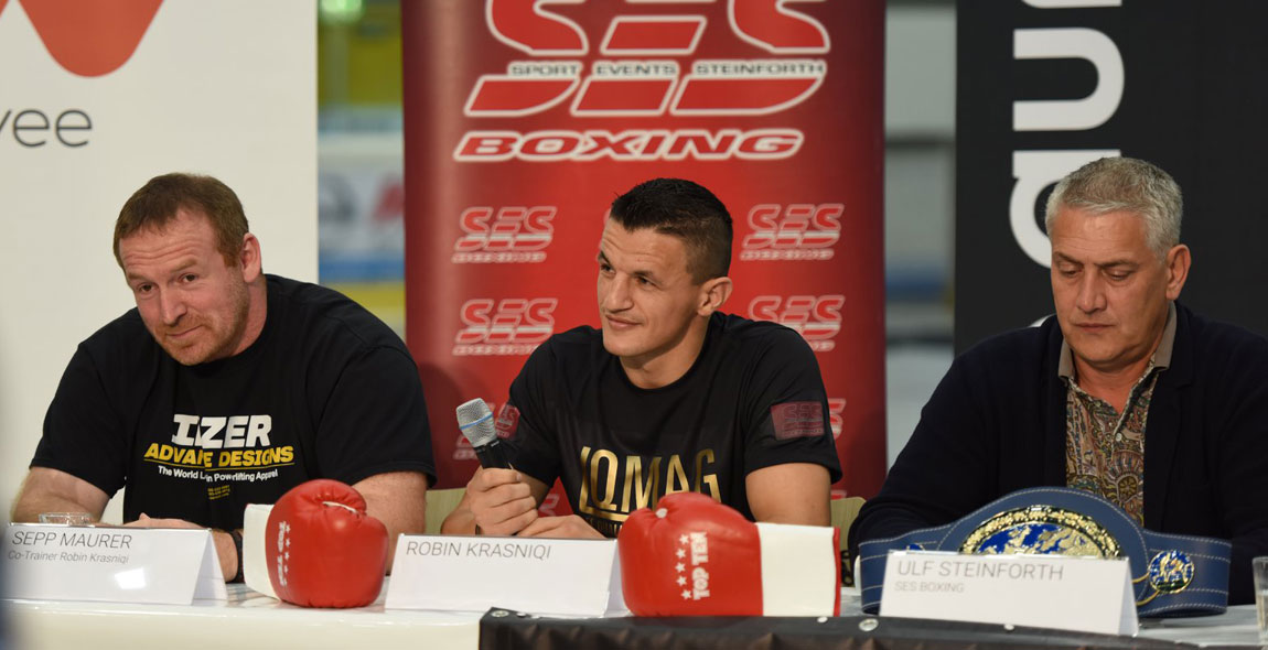 Pressekonferenz in der Bad Tölzer weeArena: Krasniqi, Steinforth und Cukur