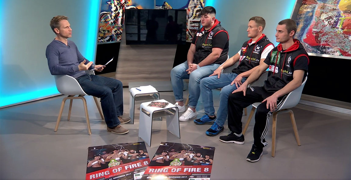 Die Kämpfer des „Ring of Fire 8″ zu Gast in der Sport Arena.(München TV)