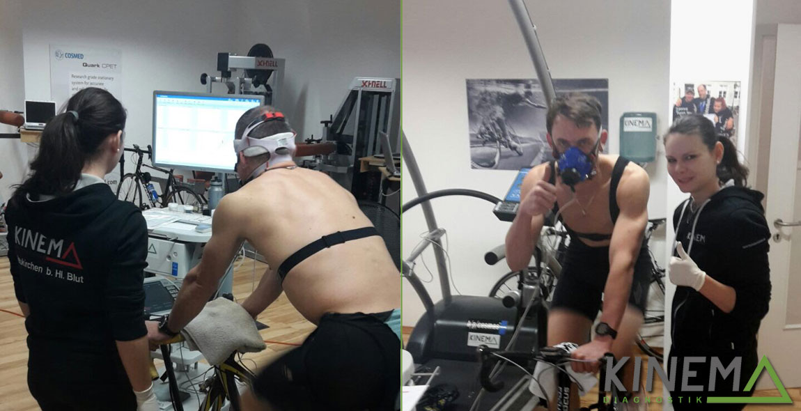 Triathlet Thomas Fedinger zu Gast in der Leistungsdiagnostik KINEMA