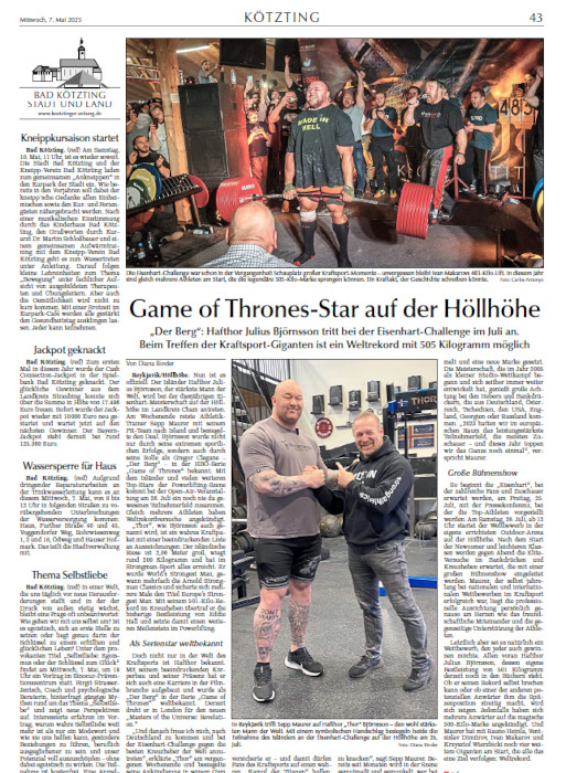 „„Der Berg“: Hafthor Julius Björnsson