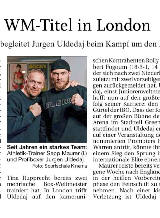 Jurgen Uldedaj - WM-Kampf in London