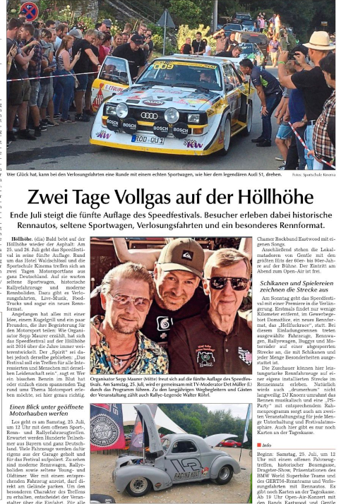 Speedfestival 2026 - Zwei Tage Vollgas auf der Höllhöhe