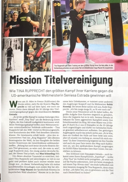 Tina Rupprecht - Mission Titelverteidigung